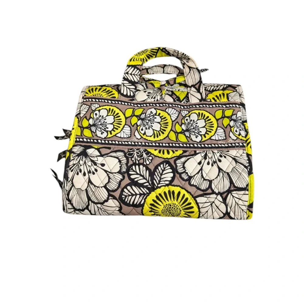 Vera Bradley Hanging Organizer Limes Up Floral Quilted Travel Toiletry Bag Case
